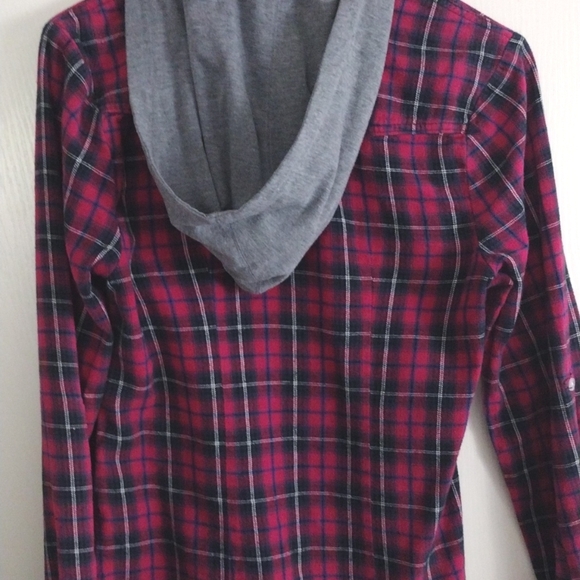 YMI Shirt Flannel Hoodie - Picture 3 of 4